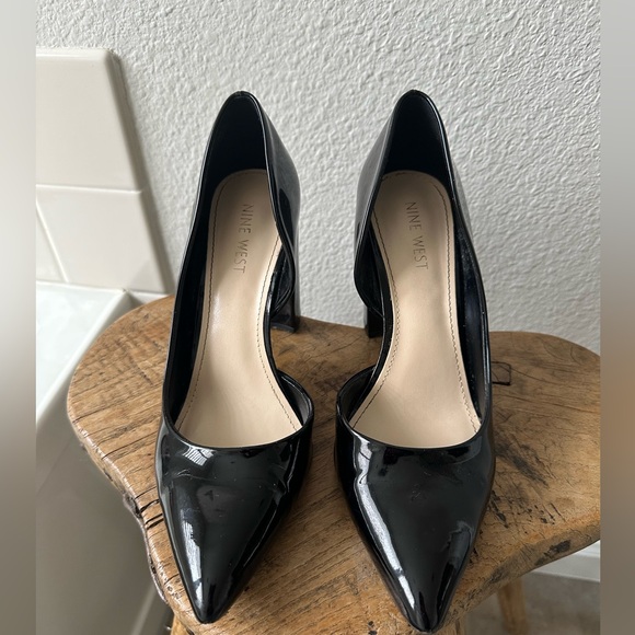 Nine West block heel black size 7 - Picture 2 of 5